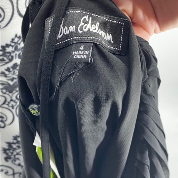 Sam Edelman Womens Pleated Hi-Low Midi Dress black - Picture 12 of 12